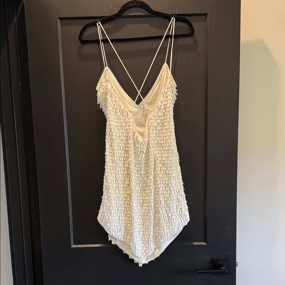 Retrofete White Sequin Dress - Picture 6 of 9